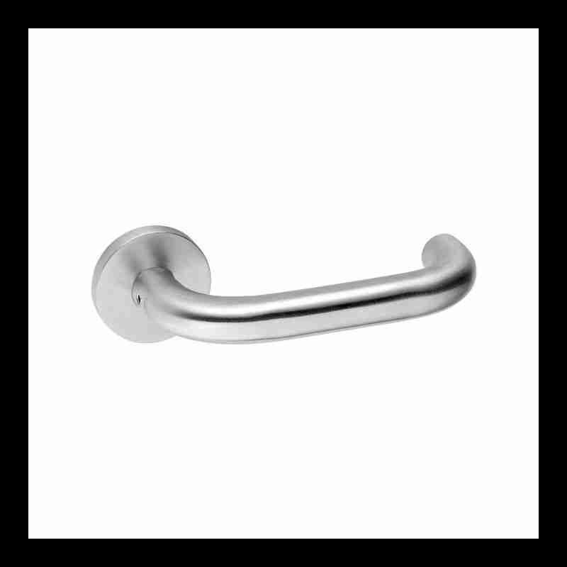 Puxador de muleta JNF, com roseta, inox satinado IN.00.028.B.R04M