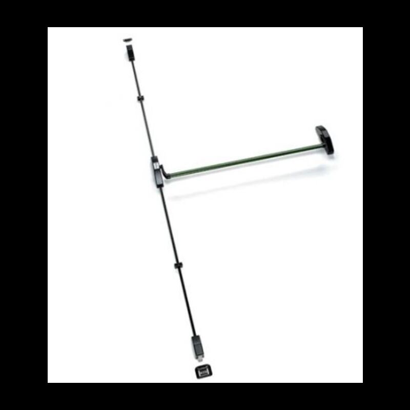 Barra antipânico Tesa 1950 de sobrepor, com 3 pontos de fecho, em verde