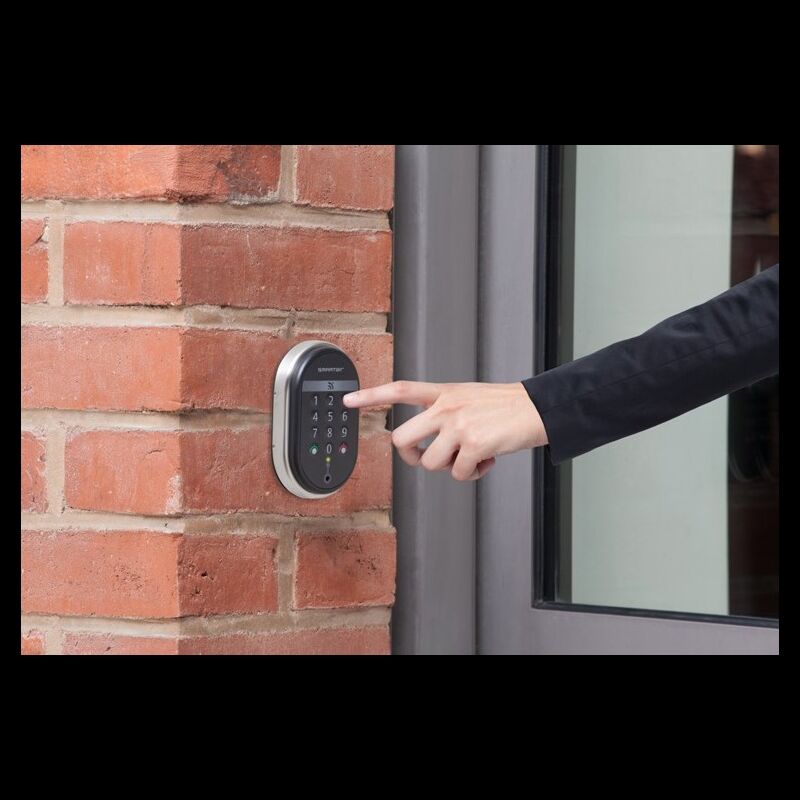 Controlo de acessos Tesa Hotel, leitor mural autoprogramável por cartão e teclado