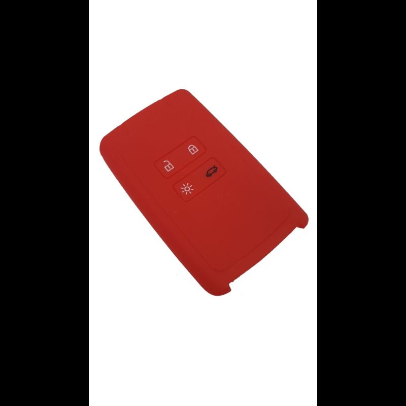 Capa silicone Renault, quatro botões, Smartkey proximidade, vermelho