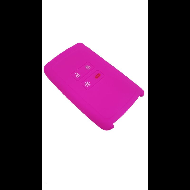 Capa silicone Renault, quatro botões, Smartkey proximidade, rosa