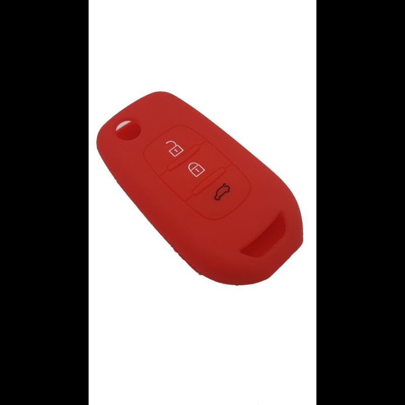 Capa silicone Renault, três botões, vermelho