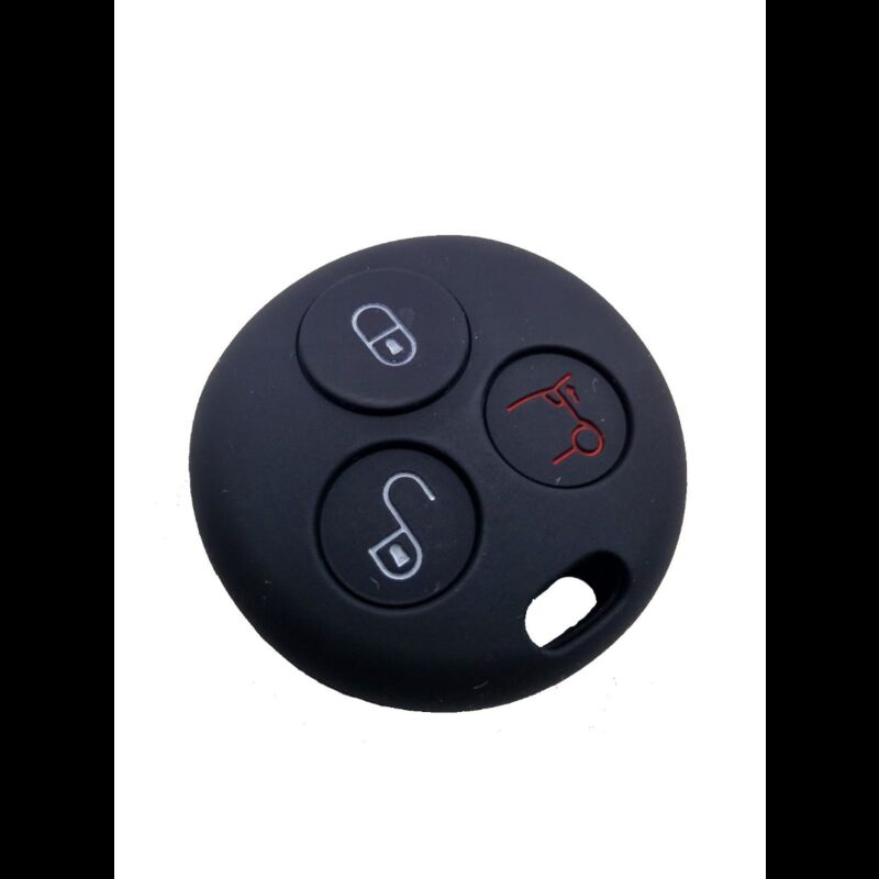 Capa silicone Smart, três botões (antiga), negra