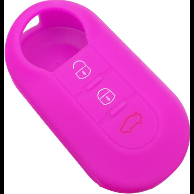 Capa silicone Fiat, flip três botões, rosa