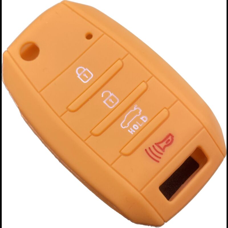 Capa silicone Kia, flip quatro botões, laranja