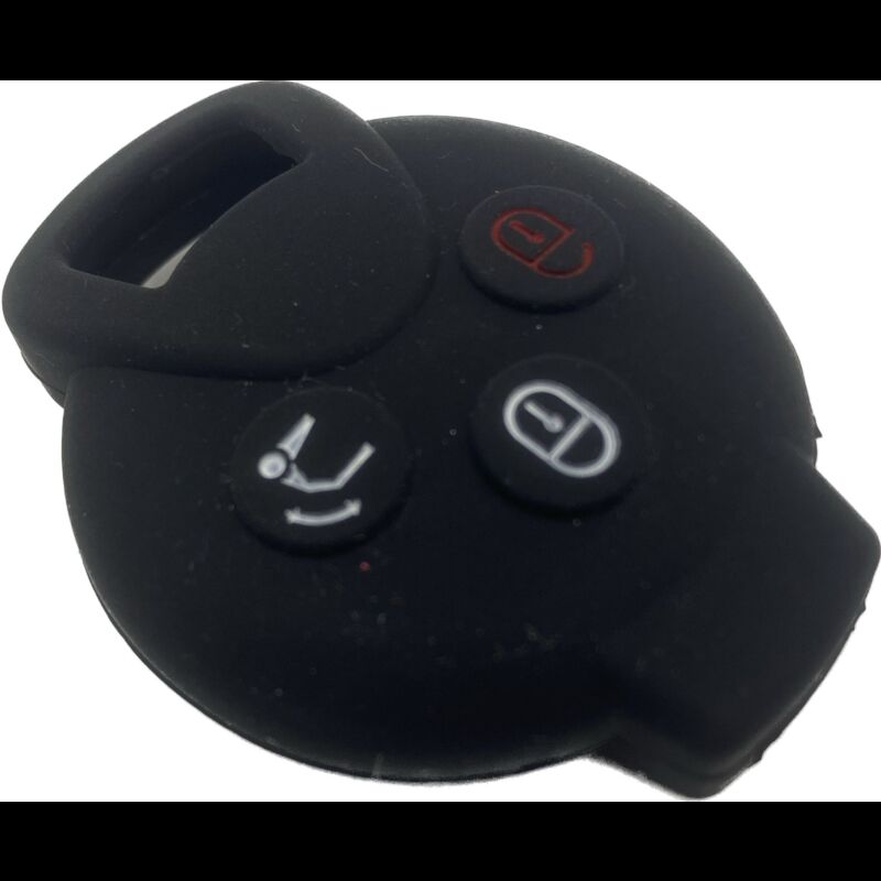 Capa silicone Smart, três botões, negra