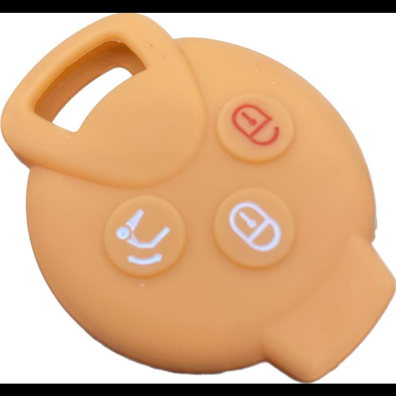 Capa silicone Smart, três botões, laranja