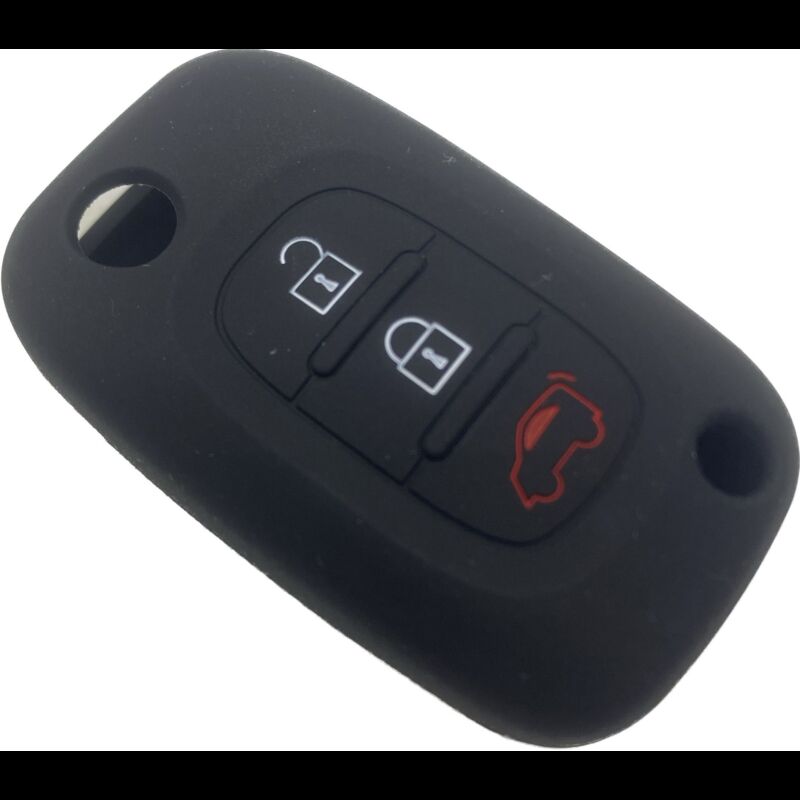 Capar silicone Smart, três botões, negro