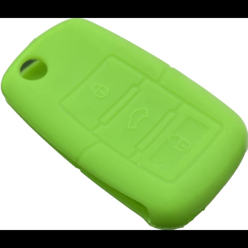 Capa silicone Volkswagen, três botões, verde
