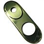 Espelho comprido Mottura exterior com abertura para escudo de segurança de 50 mm, dourado