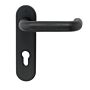 Puxador Yale de muleta MCF-72 com entrada de cilindro a 72 mm, negro