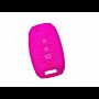 Capa silicone Kia, flip quatro botões, rosa