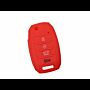 Capa silicone Kia, flip quatro botões, vermelho