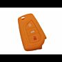 Capa silicone Toyota, três botões, laranja