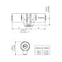 Cilindro RB Locxis Trelod Forte 50x50 Niquelado