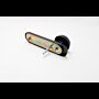 Puxador redondo Yale YPCF4403, fixo, com espelho comprido cego, negro