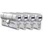 M&C Pack 4 x Cilindros Minos 32/32 niquelado (mesmas chaves)