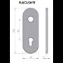 Espelho comprido AF modelo GH, interior , cromado/argento