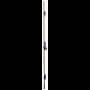 Fechadura multiponto 3 pontos UCEM 2560/2561, chapa em U, entrada 60mm, cromado