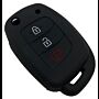 Capa silicone Hyundai, flip três botões, negro