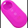 Capa silicone Fiat, flip três botões, rosa