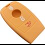 Capa silicone Mercedes, três botões, Smartkey proximidade, laranja