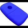 Capa silicone Volkswagen, três botões, azul