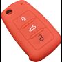 Capa silicone Volkswagen, três botões, vermelho