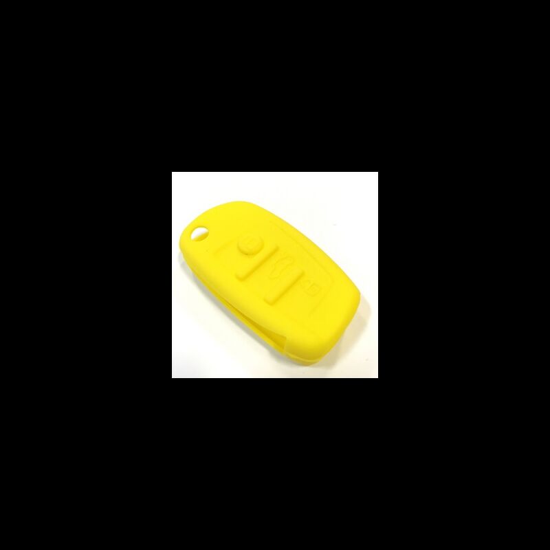 Capa silicone Audi, três botões, amarela