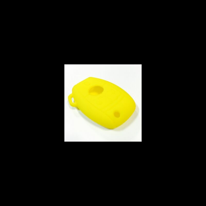 Capa silicone Mercedes, três botões, amarela