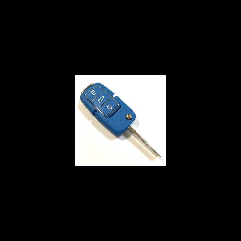 Caixa Azul Para Comando Volkswagen Flip 3 Botões