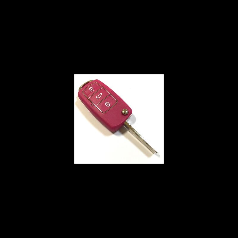 Caixa Rosa Para Comando Volkswagen Flip 3 Botões