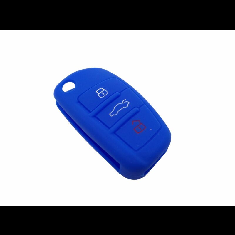 Capa silicone Audi, três botões, azul
