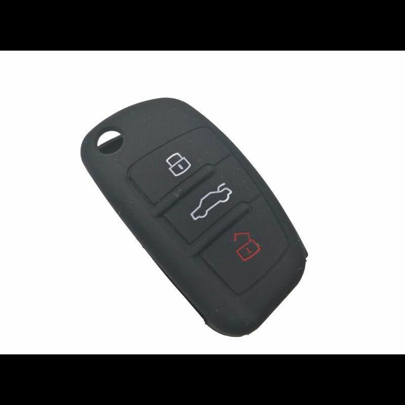 Capa silicone Audi, três botões, negra