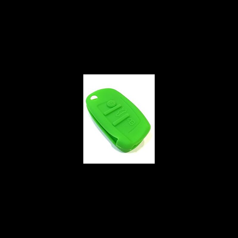 Capa silicone Audi, três botões, verde