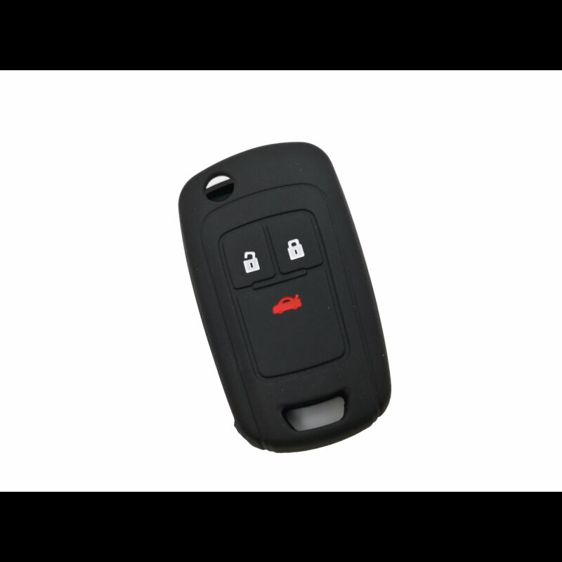 Capa silicone Opel, flip três botões, negra