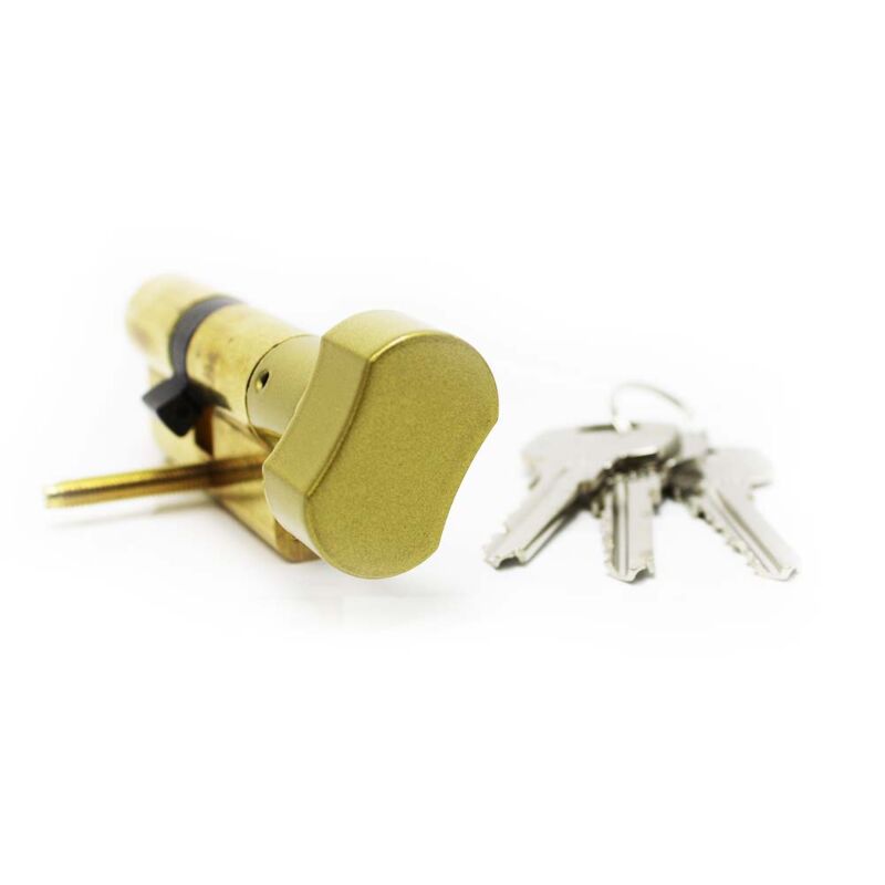Cilindro Yale YL6 de botão 30x30mm latonado