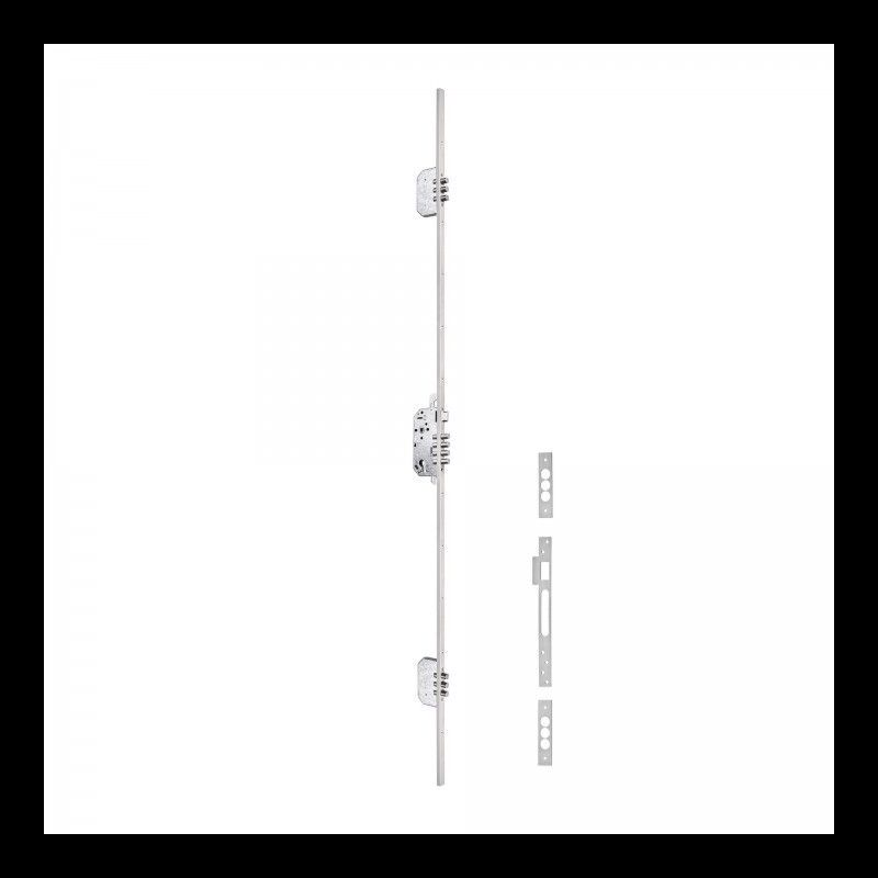 Fechadura multiponto 3 pontos JNF, chapa em U, entrada 60mm, cromada