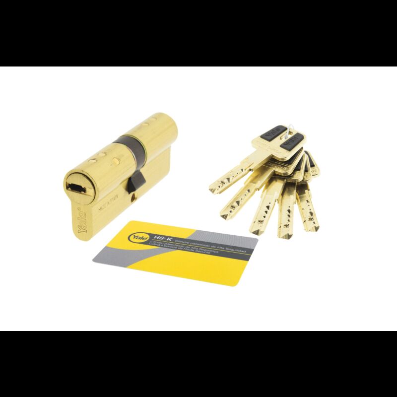 Cilindro Yale HSK 30x50mm latonado