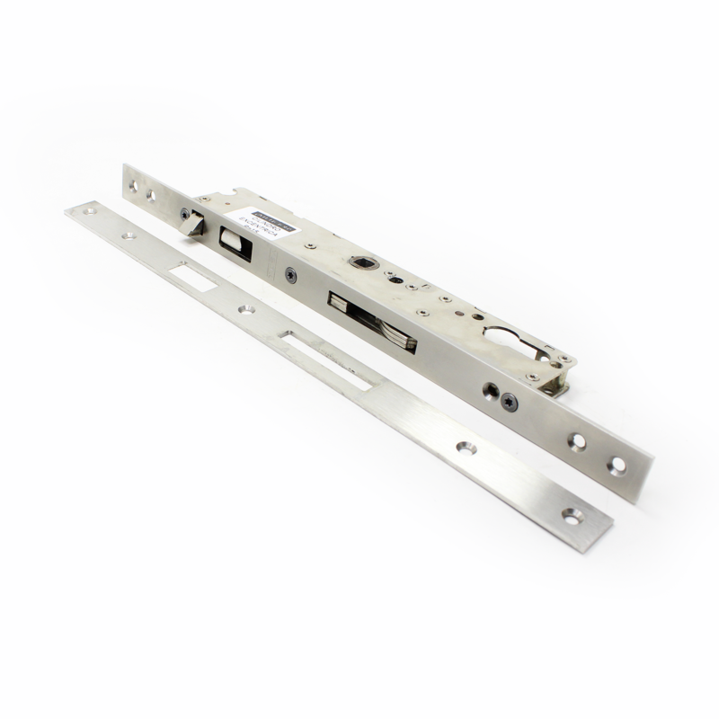Fechadura automática de embutir alumínio Tesa 4240BE, entrada 30mm, niquelado
