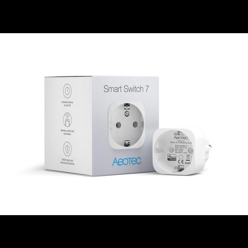 Tomada inteligente Z-Wave Aeotec Smart Switch 7 com monitorização de energia