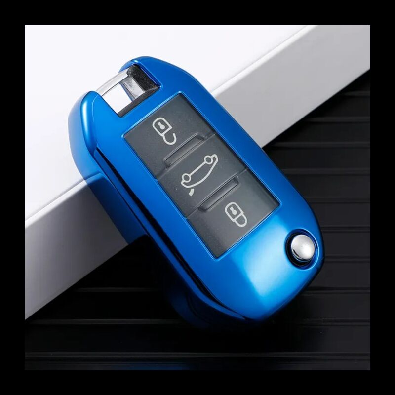 Capa TPU Citroen Três Botões Nº03Azul