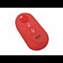 Capa silicone Alfa Romeo, três botões, vermelho