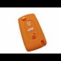 Capa silicone Citröen, flip três botões, laranja