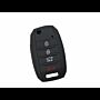 Capa silicone Kia, flip quatro botões, negra