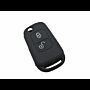 Capa silicone Mercedes, dois botões, negra