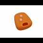 Capa silicone Peugeot, dois botões, laranja