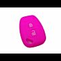 Capa silicone Renault, dois botões, rosa