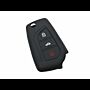Capa silicone Toyota, três botões, negro