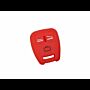 Capa silicone Opel, três botões, vermelho